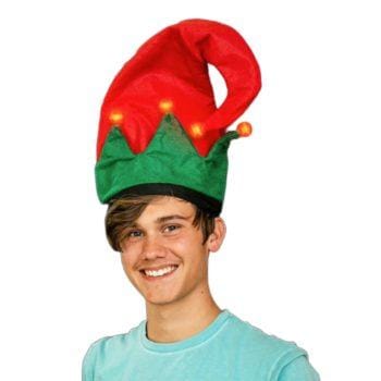 Light Up Christmas Elf Plush Hat All Products