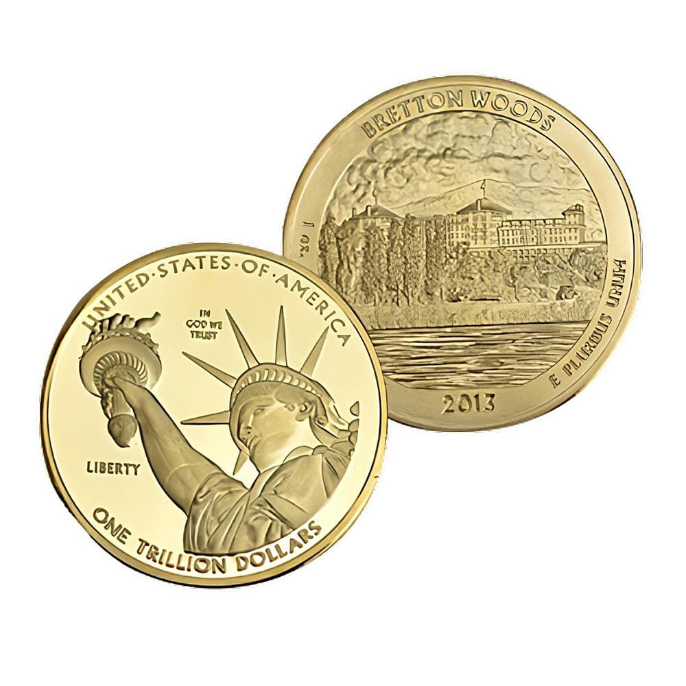 One Trillion Dollar Statue of Liberty Tribute Gold Plated Coin 24K Gold and Silver Plated Replica Bills One Trillion Dollar Statue of Liberty Tribute Gold Plated Coin 24K Gold and Silver Plated Replica Bills 4