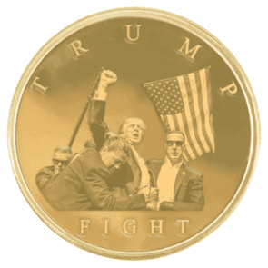 Trump Fighting For America Gold Coin President Donald Trump Novelty Coins Trump Fighting For America Gold Coin President Donald Trump Novelty Coins