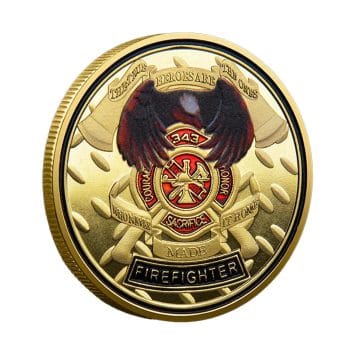 Thanksgiving Firefighters Prayer Challenge Commemorative Gold Plated Coin Challenge Coins Thanksgiving Firefighters Prayer Challenge Commemorative Gold Plated Coin Challenge Coins