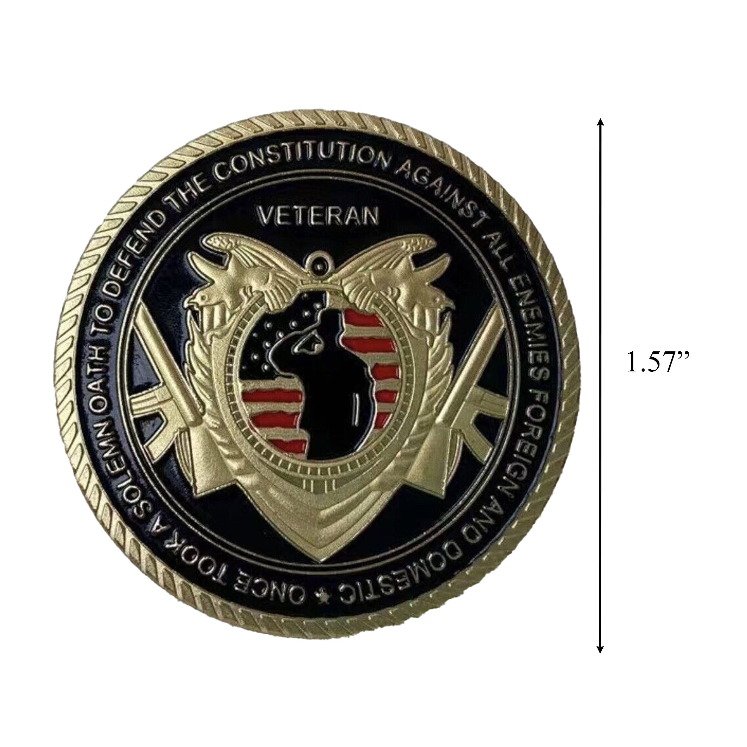 US Veteran Military Challenge Soldiers Oath Commemorative Gold Plated Coin All Products US Veteran Military Challenge Soldiers Oath Commemorative Gold Plated Coin All Products 5