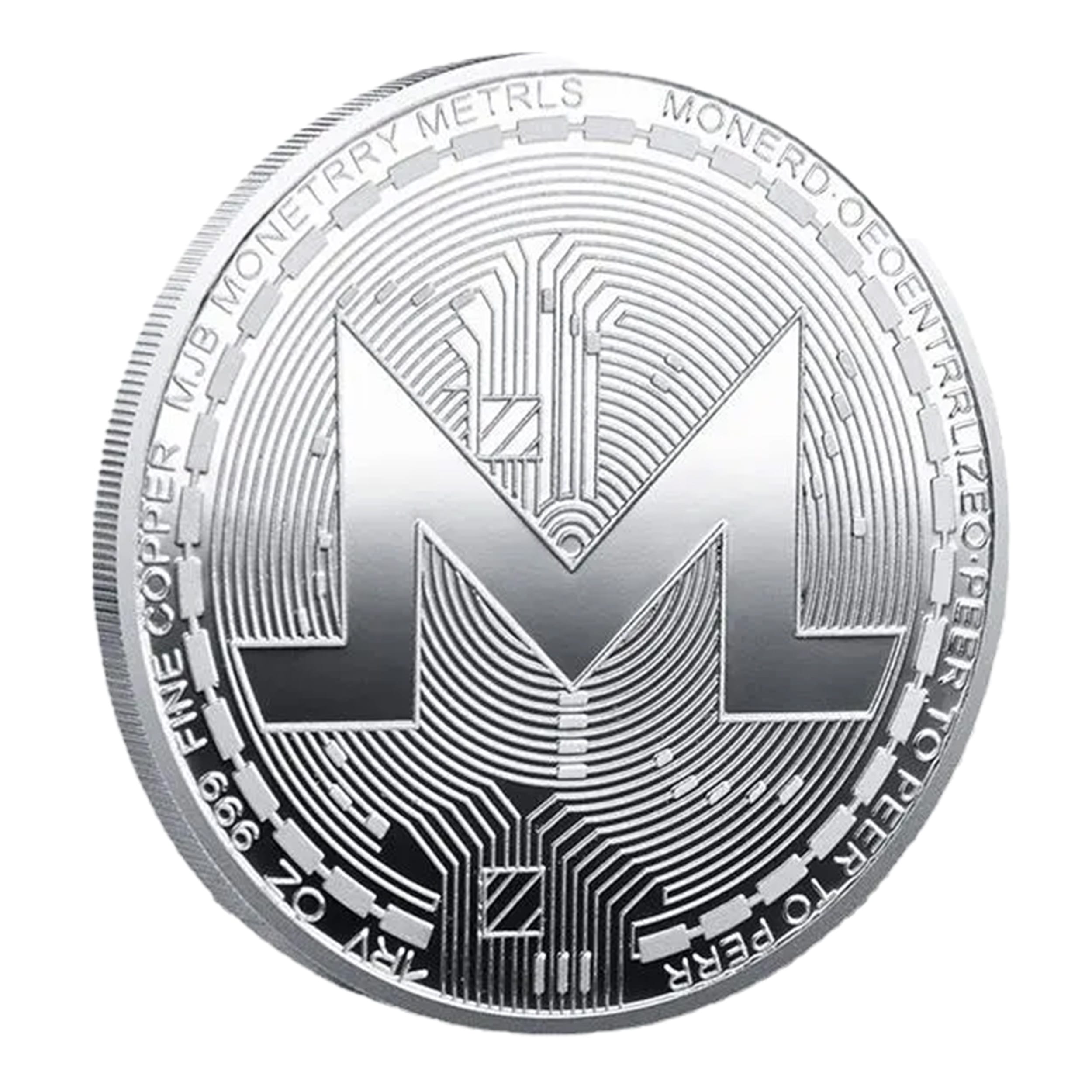 Monero Blockchain Crypto Silver Plated Coin All Products Monero Blockchain Crypto Silver Plated Coin All Products 3
