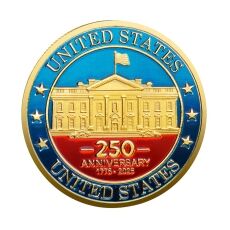 Founders Edition 250th Anniversary of the United States Commemorative Gold Plated Coin 4th of July Founders Edition 250th Anniversary of the United States Commemorative Gold Plated Coin 4th of July 4