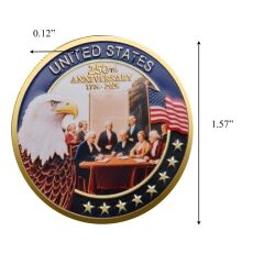 Founders Edition 250th Anniversary of the United States Commemorative Gold Plated Coin 4th of July Founders Edition 250th Anniversary of the United States Commemorative Gold Plated Coin 4th of July 5