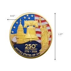 Independence Edition 250th Anniversary of the United States Commemorative Gold Plated Coin 4th of July Independence Edition 250th Anniversary of the United States Commemorative Gold Plated Coin 4th of July 5
