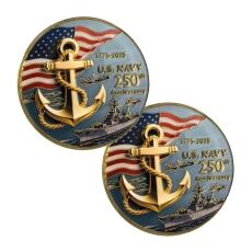 1775 to 2025 US Navy 250th Anniversary Commemorative Coin Battleship Edition 4th of July 1775 to 2025 US Navy 250th Anniversary Commemorative Coin Battleship Edition 4th of July 5