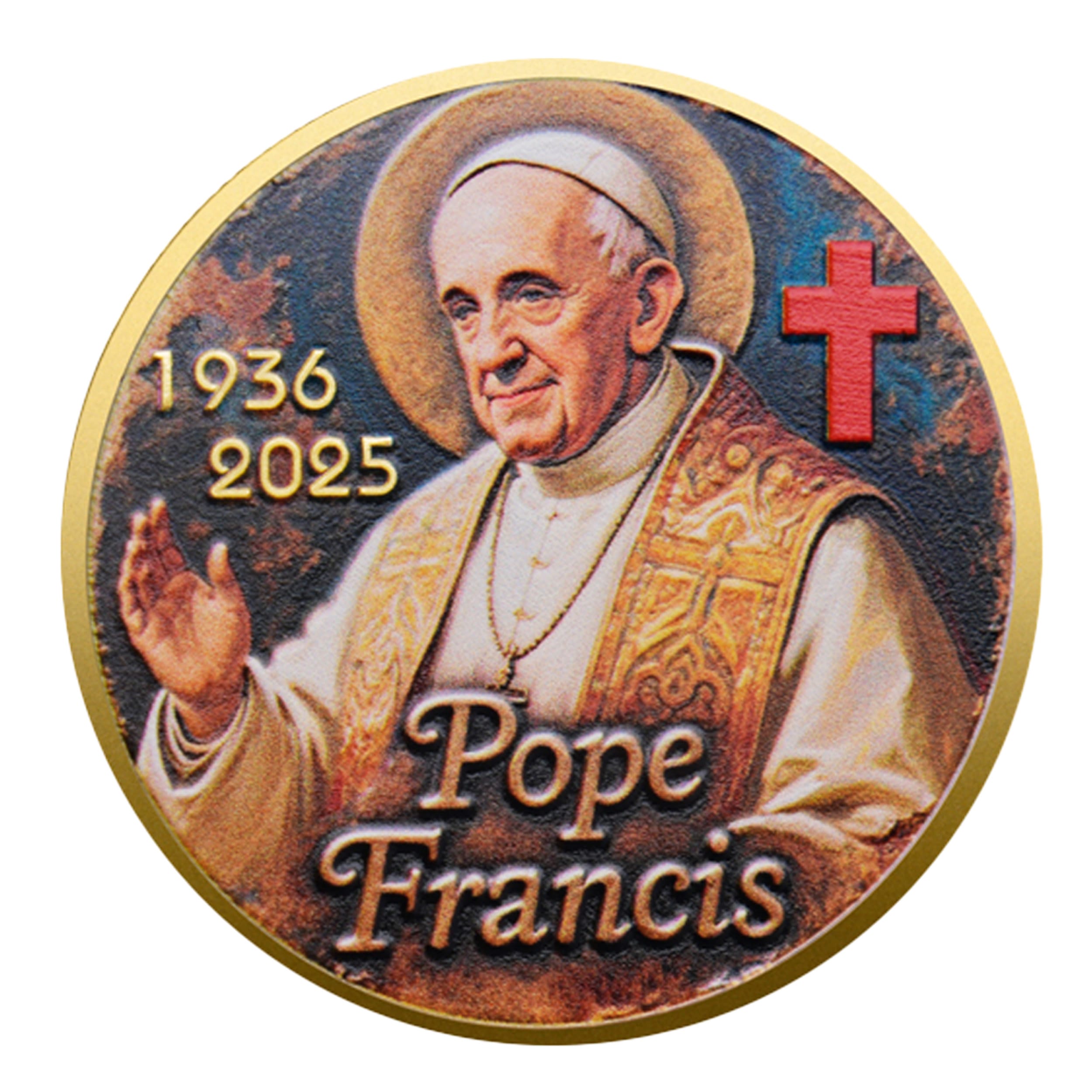 Pope Francis Tribute Commemorative Gold Plated Coin All Products Pope Francis Tribute Commemorative Gold Plated Coin All Products 3