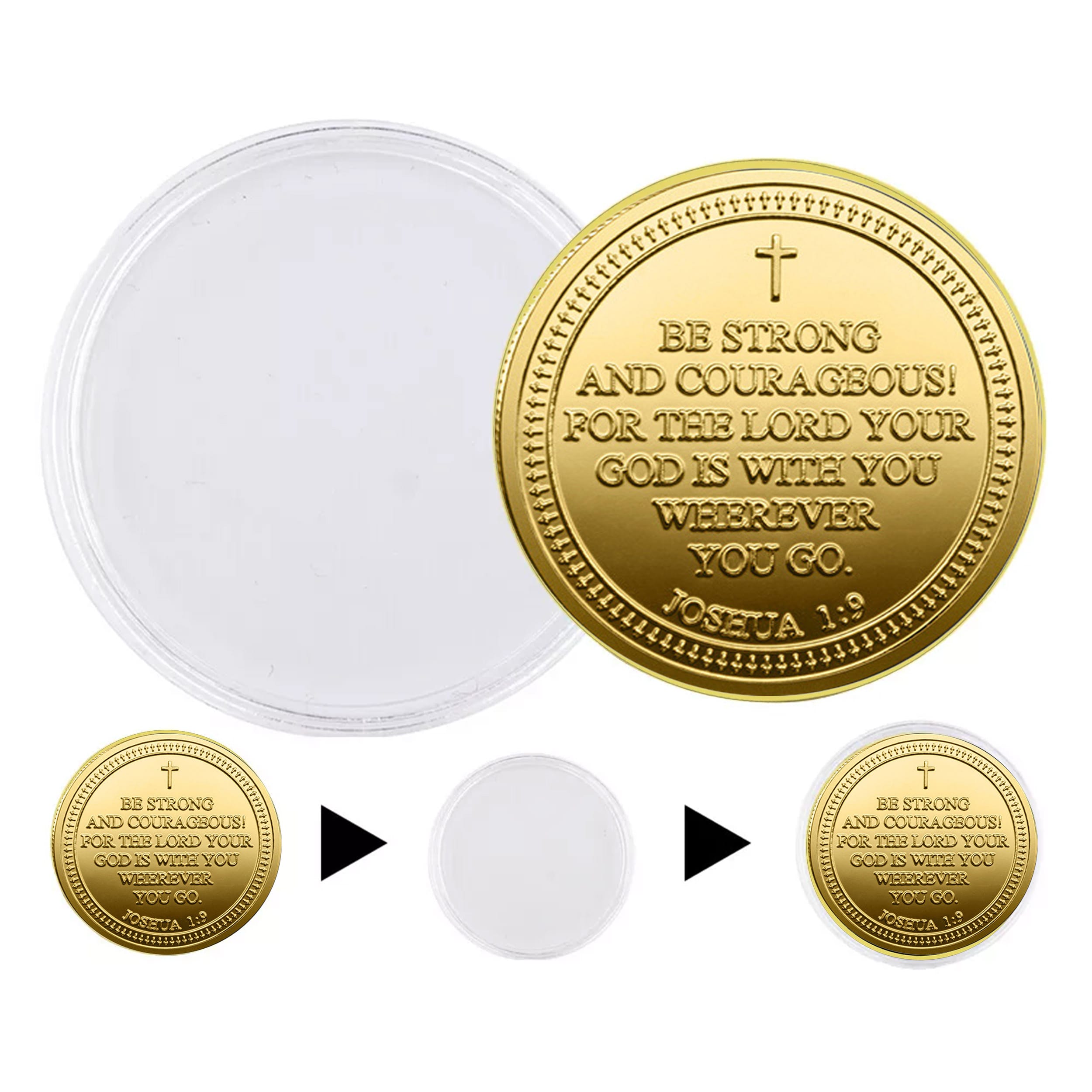 Be Strong and Courageous Challenge Gold Plated Coin All Products Be Strong and Courageous Challenge Gold Plated Coin All Products 7