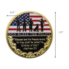 God Bless the Police Challenge Gold Plated Coin All Products 5