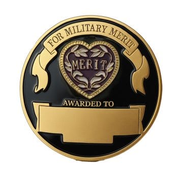 Custom 1782-1932 Purple Heart Military Merit Division Challenge Coins Premium Hard Enamel Collectibles with Clear Case All Products