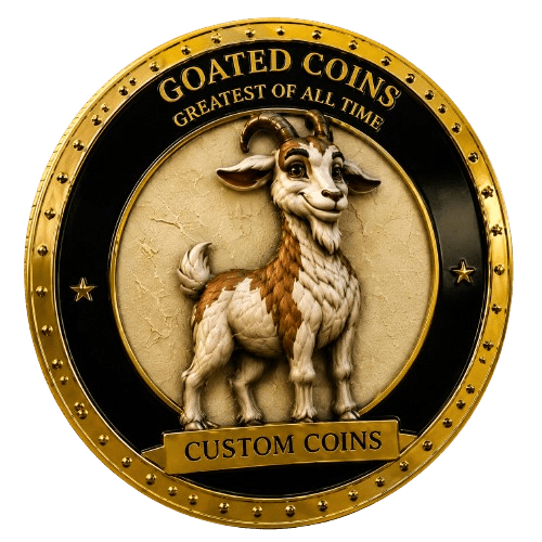 Goated Coins custom challenge coin