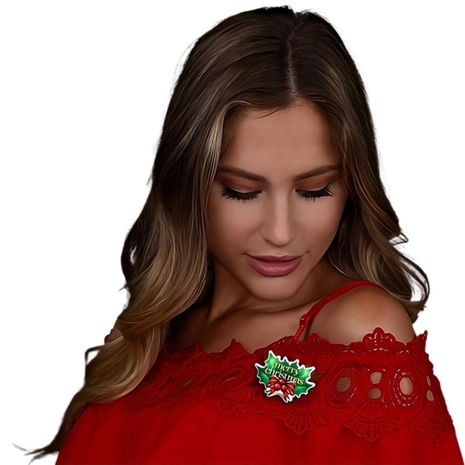 Merry Christmas Holly Flashing Blinky Body Light Lapel Pins All Products Merry Christmas Holly Flashing Blinky Body Light Lapel Pins All Products 3