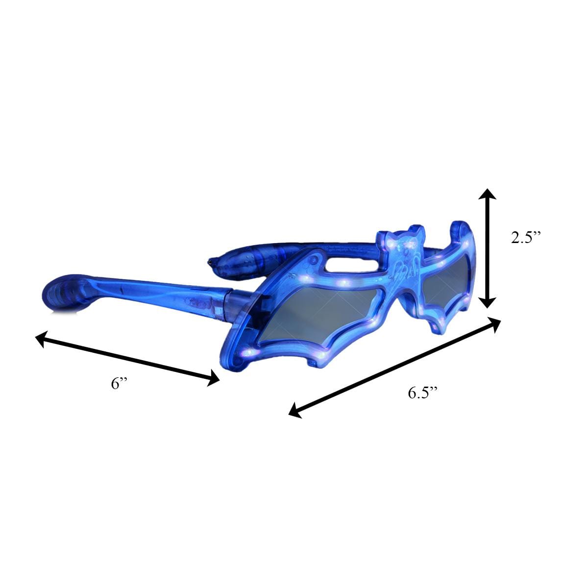 LED Bat Shaped Sunglasses Blue All Products LED Bat Shaped Sunglasses Blue All Products 6
