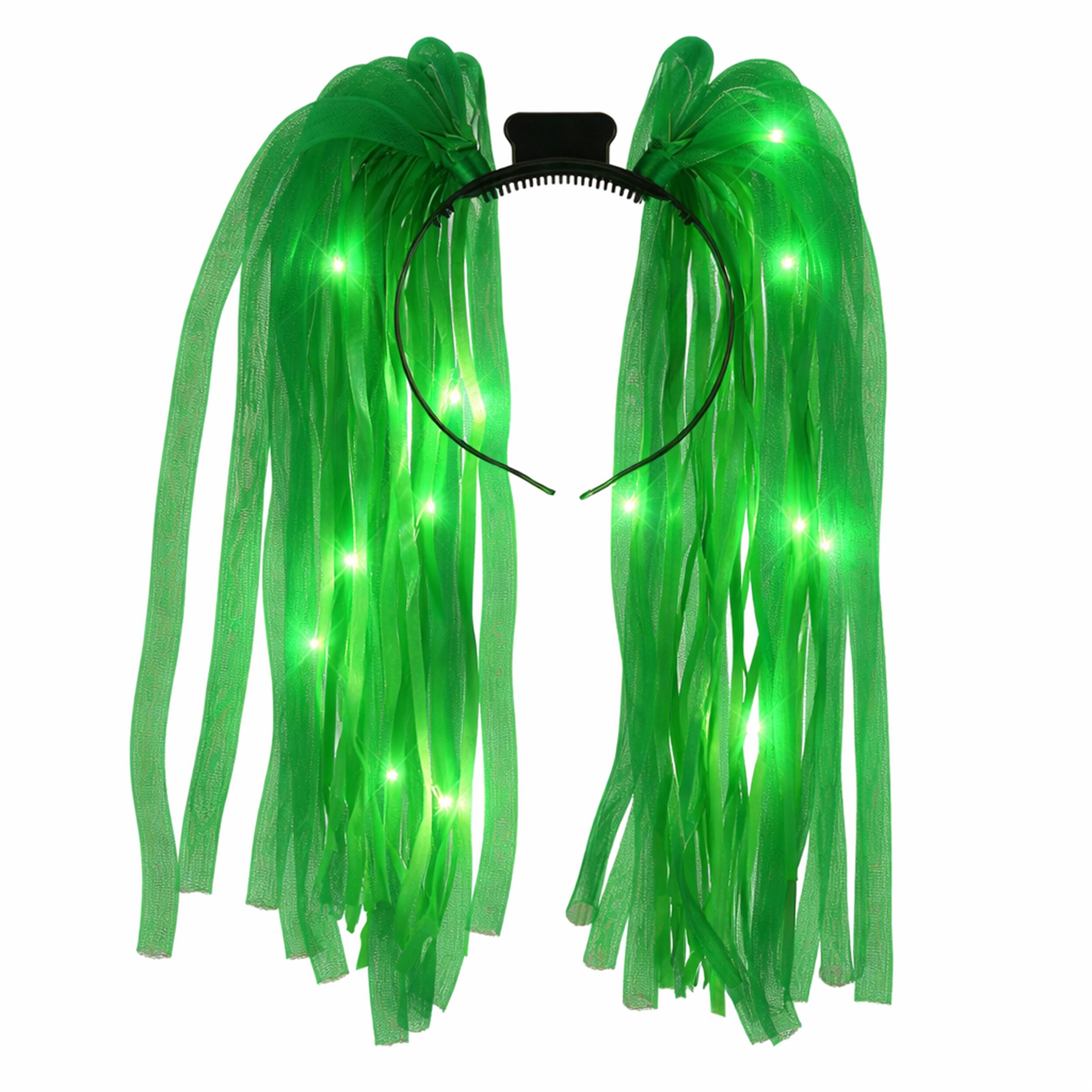 Green LED Noodle Headband Flashing Dreads All Products Green LED Noodle Headband Flashing Dreads All Products 4
