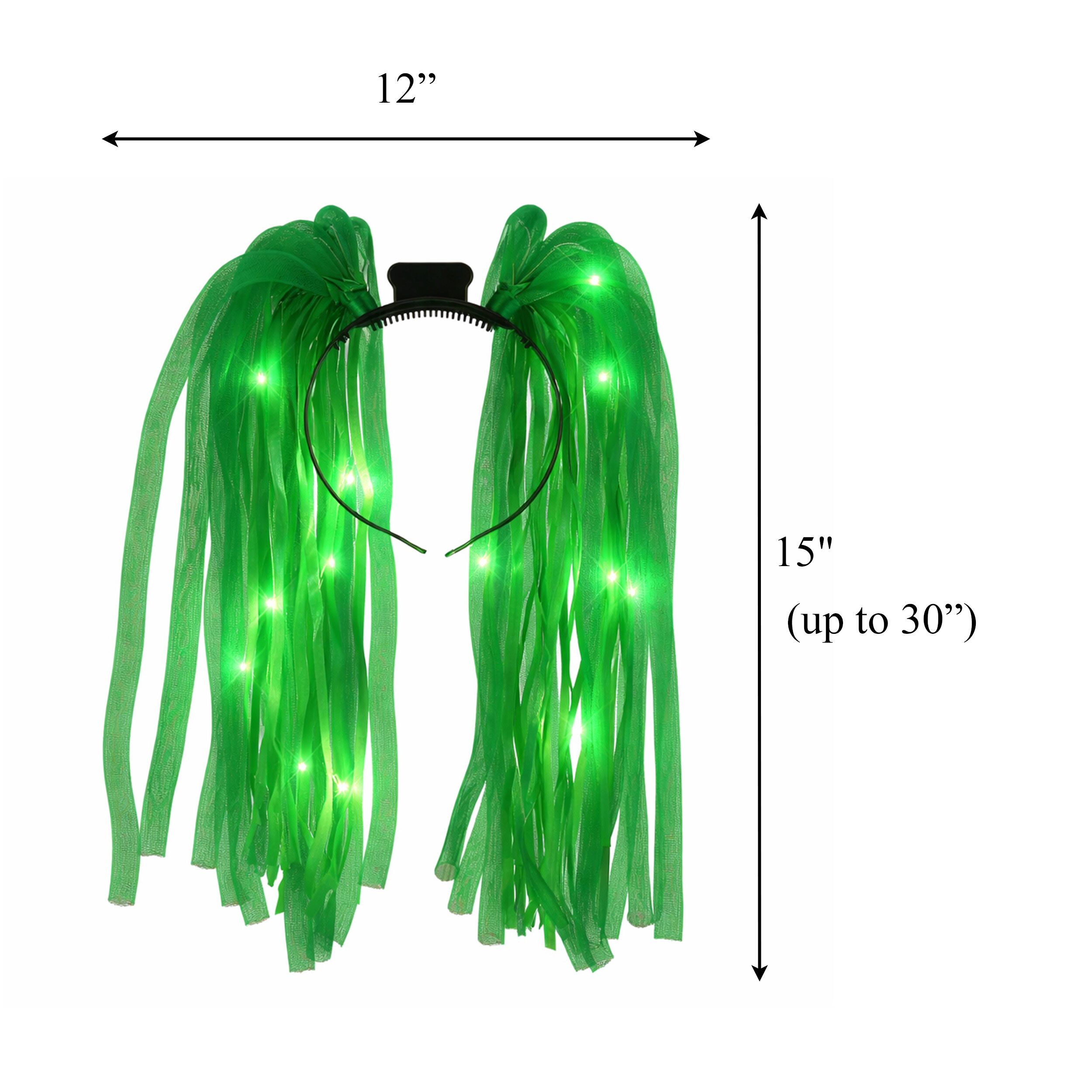 Green LED Noodle Headband Flashing Dreads All Products Green LED Noodle Headband Flashing Dreads All Products 5