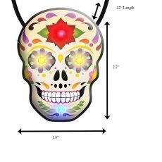 Day of the Dead Skull Flashing Body Light Necklace All Products Day of the Dead Skull Flashing Body Light Necklace All Products 5
