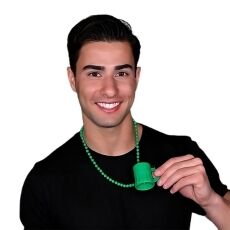 Unlit Green Shamrock Mug Shot Glass on Bead Necklace for St Patricks Day All Products Unlit Green Shamrock Mug Shot Glass on Bead Necklace for St Patricks Day All Products 4