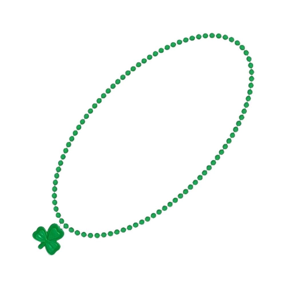 Unlit Mini Shamrock Charm Beaded Necklace Pack of 12 All Products Unlit Mini Shamrock Charm Beaded Necklace Pack of 12 All Products 5