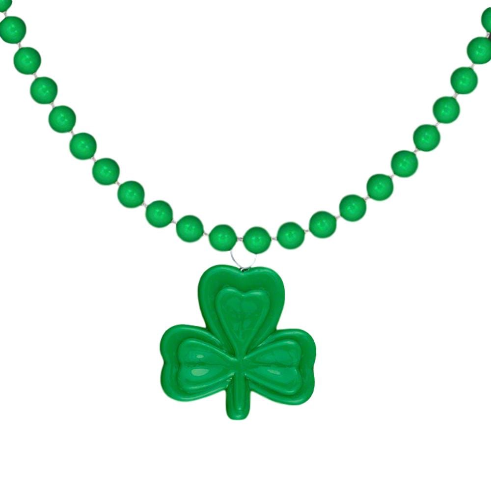 Unlit Mini Shamrock Charm Beaded Necklace Pack of 12 All Products Unlit Mini Shamrock Charm Beaded Necklace Pack of 12 All Products 3