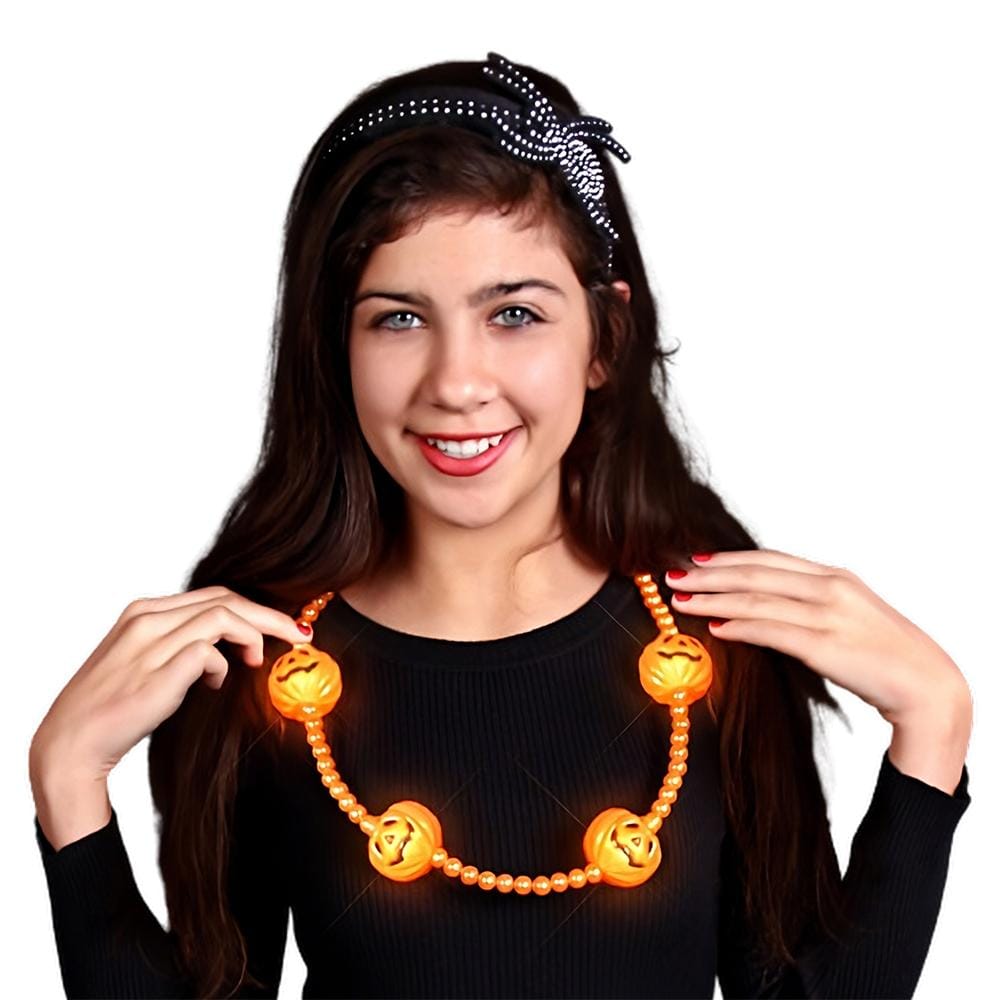 LED Beads and Pumpkins Necklace All Products LED Beads and Pumpkins Necklace All Products 3