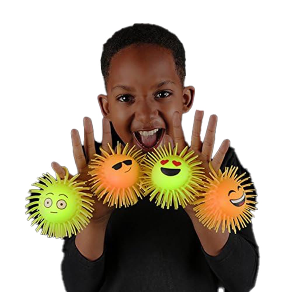 Pack of 12 Color Changing Emotions Emoji Faces Puffer Squishy Ball All Products 3