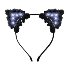 LED Black Lace Cat Animal Ears Headband All Products LED Black Lace Cat Animal Ears Headband All Products 5