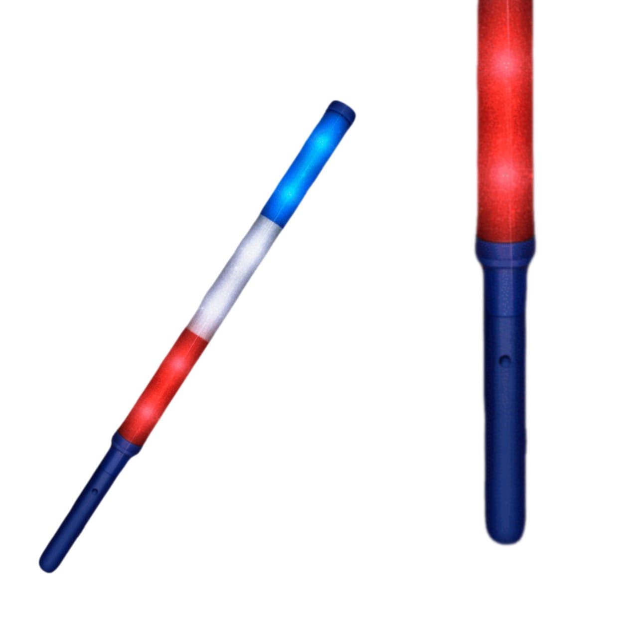 USA Independence Day Red White and Blue Flashing Stick Baton 4th of July USA Independence Day Red White and Blue Flashing Stick Baton 4th of July 6