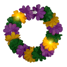 Light Up Flashing Mardi Gras Flower Crown Stretchy Headband All Products Light Up Flashing Mardi Gras Flower Crown Stretchy Headband All Products 4
