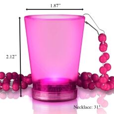 Light Up Pink Shot Glass on Pink Beaded Necklaces All Products Light Up Pink Shot Glass on Pink Beaded Necklaces All Products 5