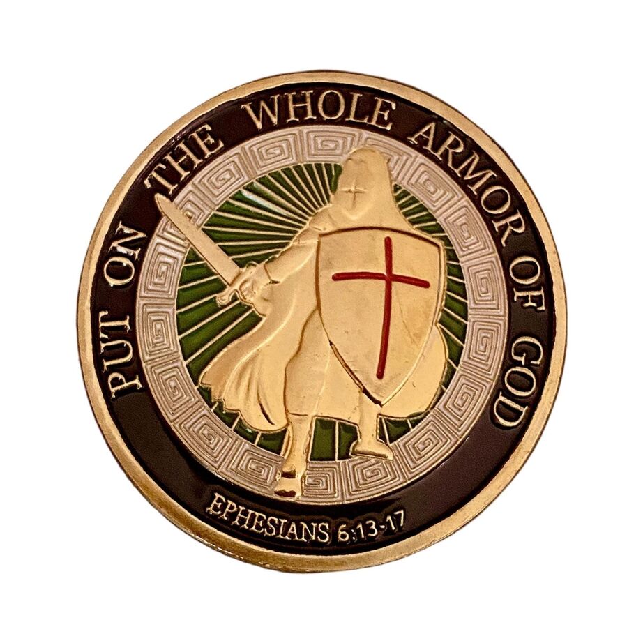 Put on the Whole Armor of God Christian Gold Plated Coin All Products Put on the Whole Armor of God Christian Gold Plated Coin All Products 3