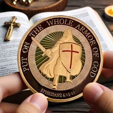 Put on the Whole Armor of God Christian Gold Plated Coin All Products Put on the Whole Armor of God Christian Gold Plated Coin All Products 7