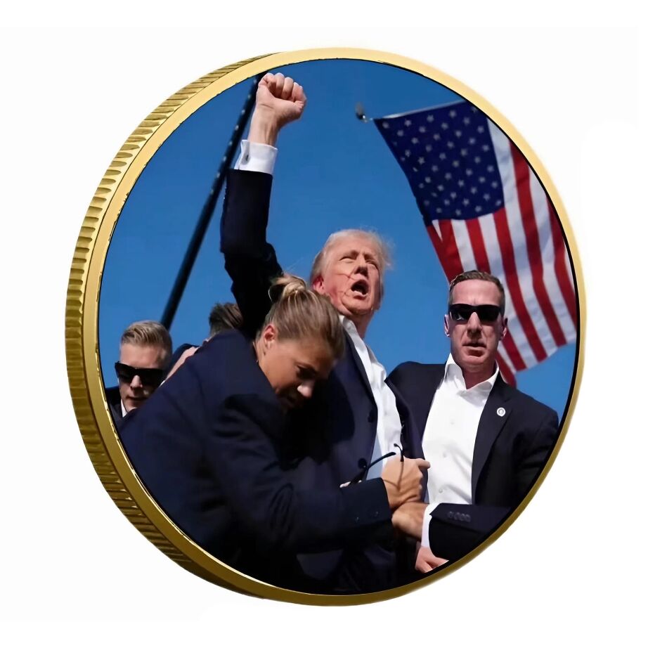 Fight for Freedom 47th President Donald Trump Rally Commemorative Gold Plated Coin All Products Fight for Freedom 47th President Donald Trump Rally Commemorative Gold Plated Coin All Products 3
