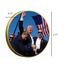 Fight for Freedom 47th President Donald Trump Rally Commemorative Gold Plated Coin All Products Fight for Freedom 47th President Donald Trump Rally Commemorative Gold Plated Coin All Products 4
