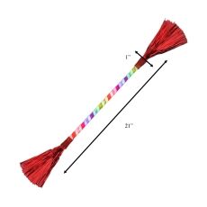 Light Up Twirling Candy Cane Baton Christmas Wand with Red Tinsel All Products Light Up Twirling Candy Cane Baton Christmas Wand with Red Tinsel All Products 7