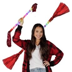 Light Up Twirling Candy Cane Baton Christmas Wand with Red Tinsel All Products Light Up Twirling Candy Cane Baton Christmas Wand with Red Tinsel All Products 4