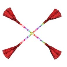 Light Up Twirling Candy Cane Baton Christmas Wand with Red Tinsel All Products Light Up Twirling Candy Cane Baton Christmas Wand with Red Tinsel All Products 6