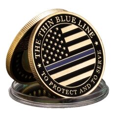 The Thin Blue Line United States Police Officer Badge Commemorative Coin All Products The Thin Blue Line United States Police Officer Badge Commemorative Coin All Products 8