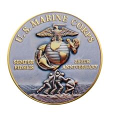 Bulldog Design US Marine Corps 250th Anniversary Challenge Gold Plated Coin 4th of July Bulldog Design US Marine Corps 250th Anniversary Challenge Gold Plated Coin 4th of July 5