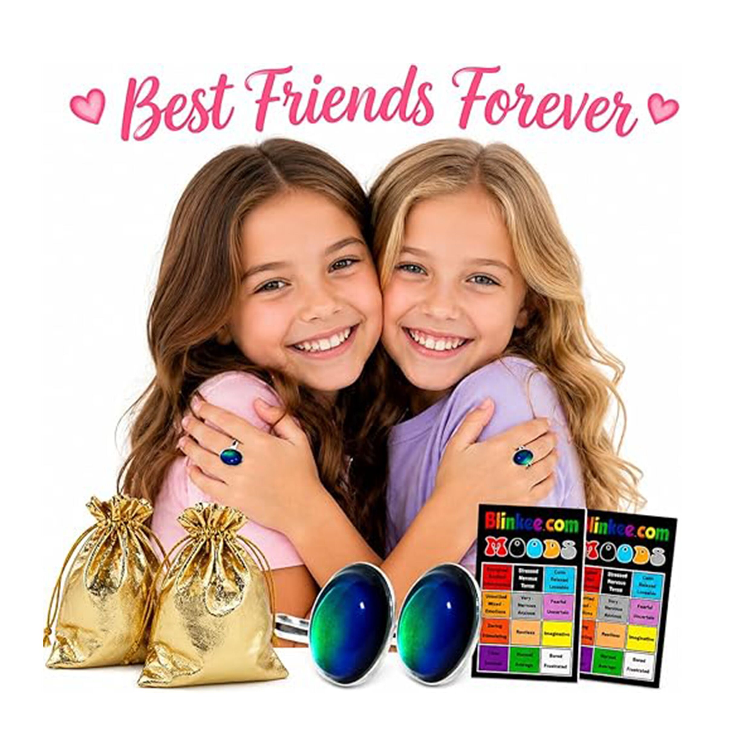 2 Pack Oval Color Changing Friendship Rings with Mood Guide Card All Products 2 Pack Oval Color Changing Friendship Rings with Mood Guide Card All Products 4