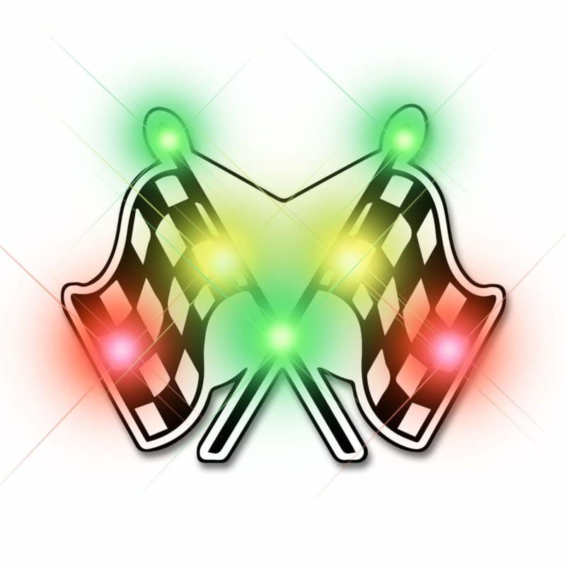 Checkered Flags Flashing Body Light Lapel Pins All Body Lights and Blinkees Checkered Flags Flashing Body Light Lapel Pins All Body Lights and Blinkees 3