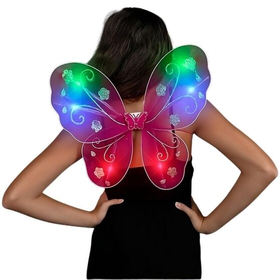 Light Up Fuchsia Fairy Butterfly Wings All Products 3