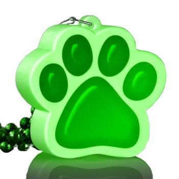 Light Up Green Paw Print Charm Necklace All Products 3