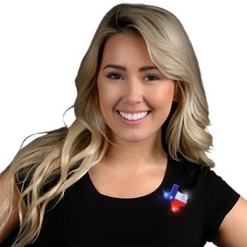 Texas Flashing Body Light Lapel Pins All Body Lights and Blinkees 3