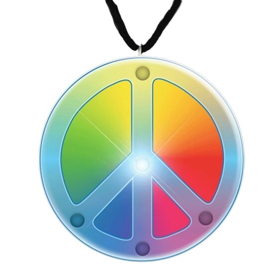 Peace Sign Rasta Colors Flashing Body Light Necklace All Products Peace Sign Rasta Colors Flashing Body Light Necklace All Products 3