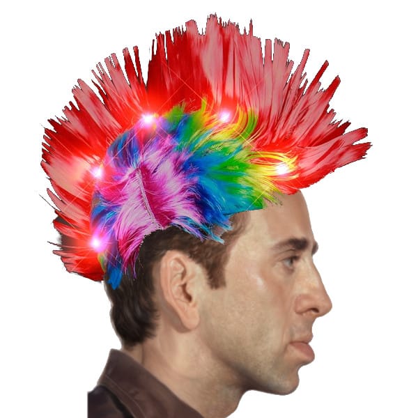 Punk Rock LED Mohawk Wig All Products Punk Rock LED Mohawk Wig All Products 3
