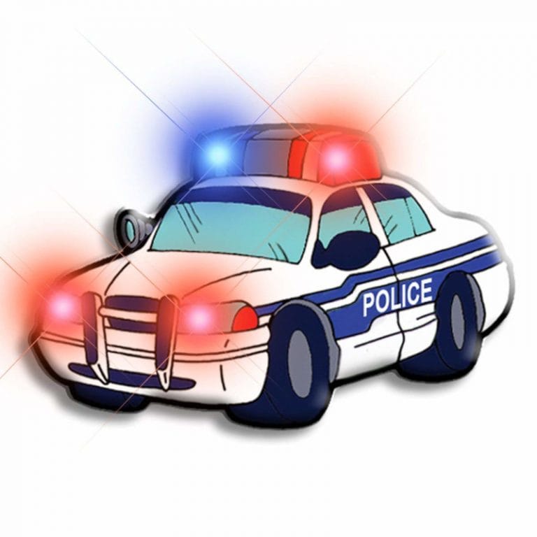 Police Car Flashing Body Light Lapel Pins All Body Lights and Blinkees Police Car Flashing Body Light Lapel Pins All Body Lights and Blinkees 3