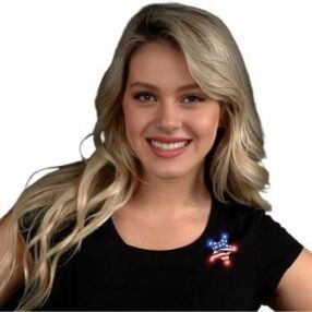 USA Star Flashing Body Light Lapel Pins 4th of July 3