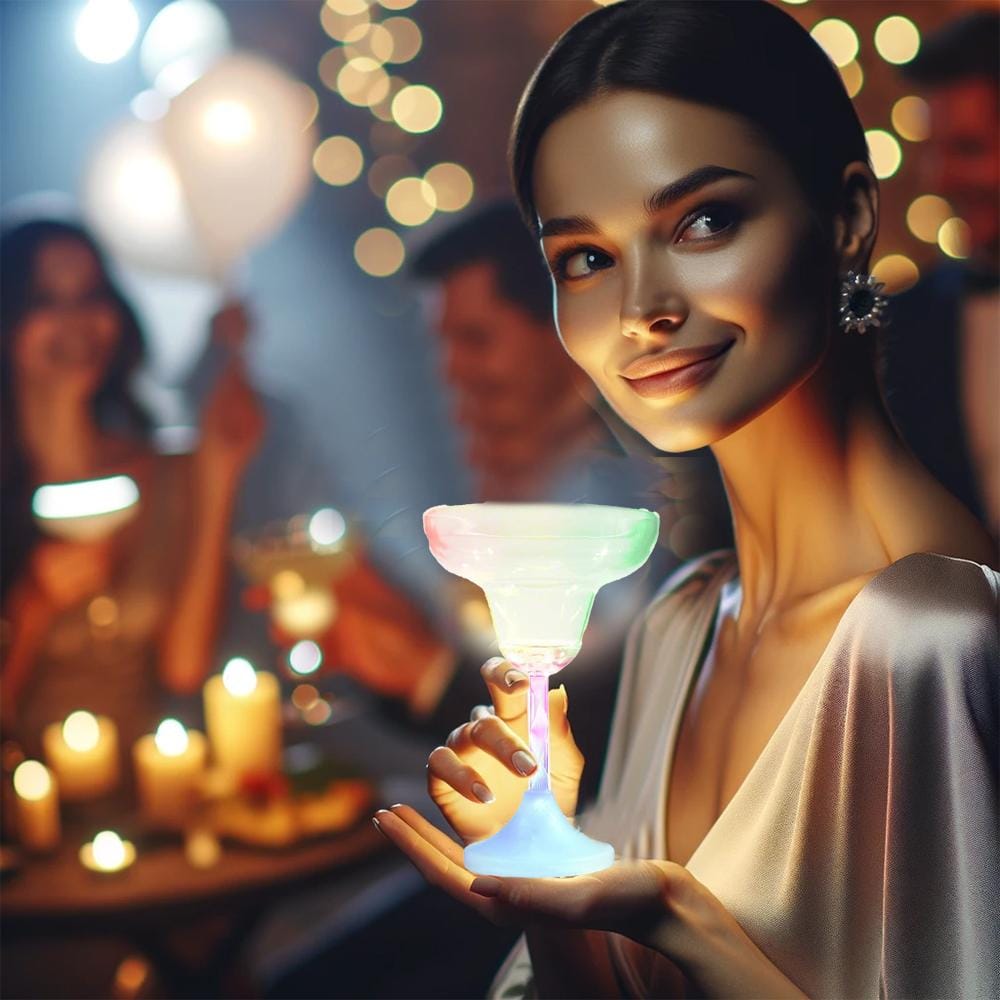 LED Margarita Drinking Glass Long Spiral Stem All Products LED Margarita Drinking Glass Long Spiral Stem All Products 4