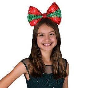 LED Christmas Bow Light Up Headband All Products 3