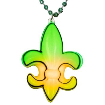 Fleur De Lis LED Charm on Mardi Gras Beads All Products 3